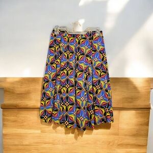 LuLaRoe A-Line Skirt with Vibrant Geometric Design